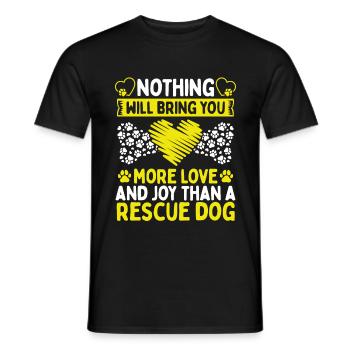 Dog Rescue Rien ne vous apporte plus d’amour Animal - T-shirt homme - noir - Devant - AI Model Male 178 light (178cm)