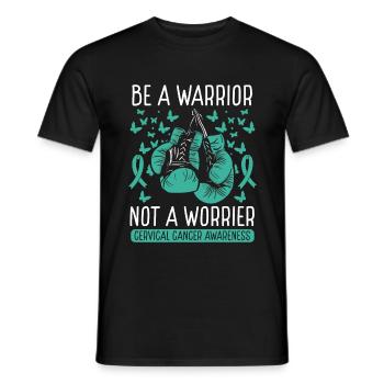 Cervical Cancer Awareness Cervical Cancer Warrior - Men's T-Shirt - black - Front - AI Model Male 178 light (178cm)