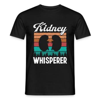 Nephrologist Kidney Whisperer Retro Nephrology - Men's T-Shirt - black - Front - AI Model Male 178 light (178cm)