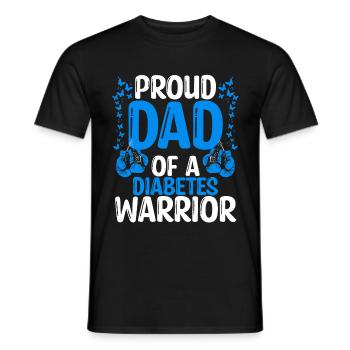 Diabetes Movement Ribbon Dad of a Warrior - Männer T-Shirt - Schwarz - Vorne - AI Model Male 178 light (178cm)
