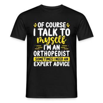 Orthopedist Appreciation Advice Bone Doctor - Men's T-Shirt - black - Front - AI Model Male 178 light (178cm)