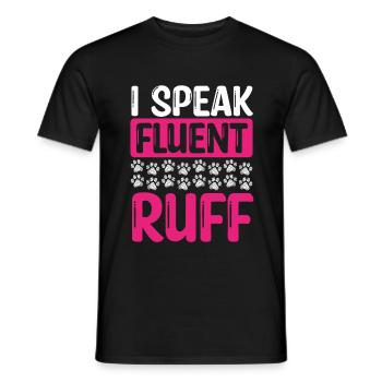 Dog Walker I speak fluent ruff Professional - Männer T-Shirt - Schwarz - Vorne - AI Model Male 178 light (178cm)