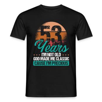 53rd Birthday Idea for Her 53 years old for Mom - Männer T-Shirt - Schwarz - Vorne - AI Model Male 178 light (178cm)