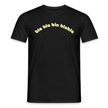 bla bla blabla - Männer T-Shirt - Schwarz - Vorne - AI Model Male 178 light (178cm)