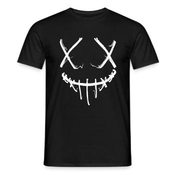 Horror Halloween Gesicht Maske Purge Optik - Männer T-Shirt - Schwarz - Vorne - AI Model Male 178 light (178cm)
