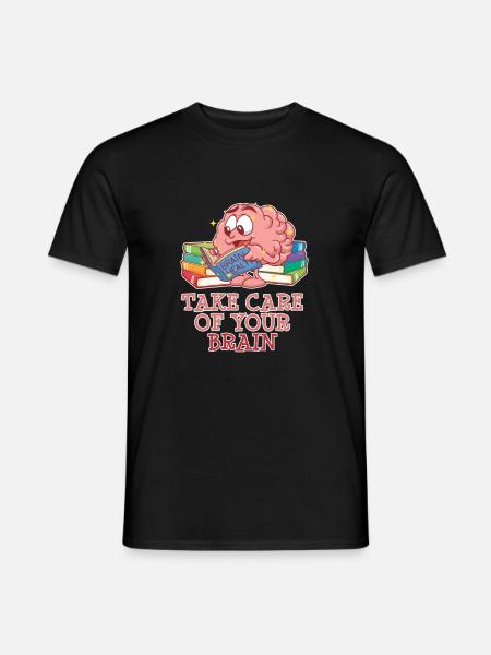Read Books Relax Mind Health Love Your Brain - Men's T-Shirt - black