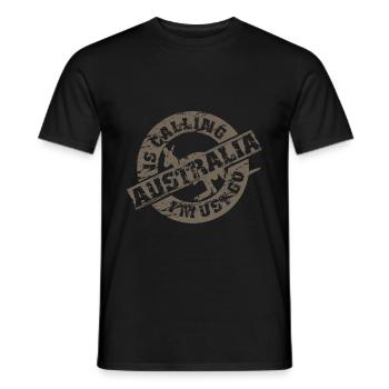 Kangaroo I Australia calls I Koala Bear - Men's T-Shirt - black - Front - AI Model Male 178 light (178cm)