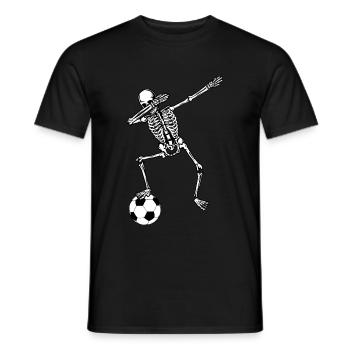 Cadeau de tamponnage de squelette de joueur de football - T-shirt homme - noir - Devant - AI Model Male 178 light (178cm)