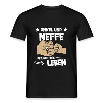 Onkel und Neffe Freunde fürs Leben Tshirt - Männer T-Shirt - Schwarz - Vorne - AI Model Male 178 light (178cm)