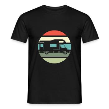 Camping Tshirt Men's Motorhome Camper - Men's T-Shirt - black - Front - AI Model Male 178 light (178cm)