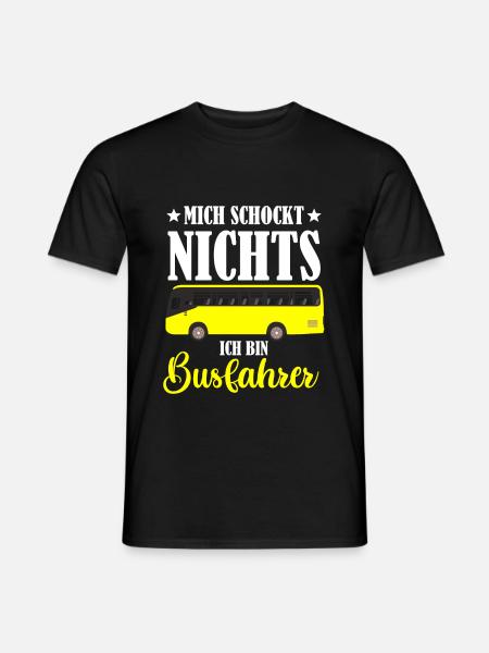 Busfahrer T-Shirt Herren und Damen Retro Geschenk - Männer T-Shirt - Schwarz