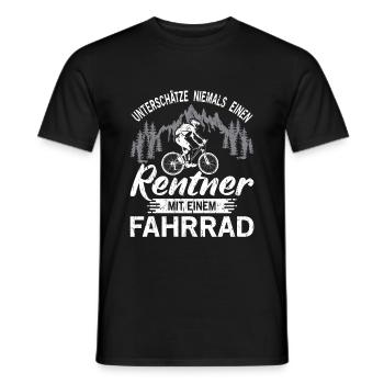 Fahrrad Rentner Rad Fahrrad E-bike Spruch Geschenk - Männer T-Shirt - Schwarz - Vorne - AI Model Male 178 light (178cm)