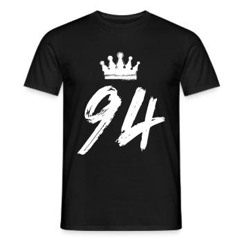 94 Couronne numérique - T-shirt homme - noir - Devant - AI Model Male 178 light (178cm)