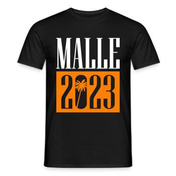 Malle 2023 - Men's T-Shirt - black - Front - AI Model Male 178 light (178cm)