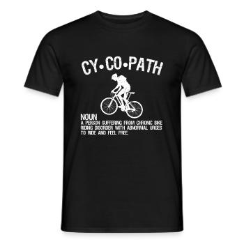 Cycopath Cyclist Bike Sport Cyclist Gift - Men's T-Shirt - black - Front - AI Model Male 178 light (178cm)