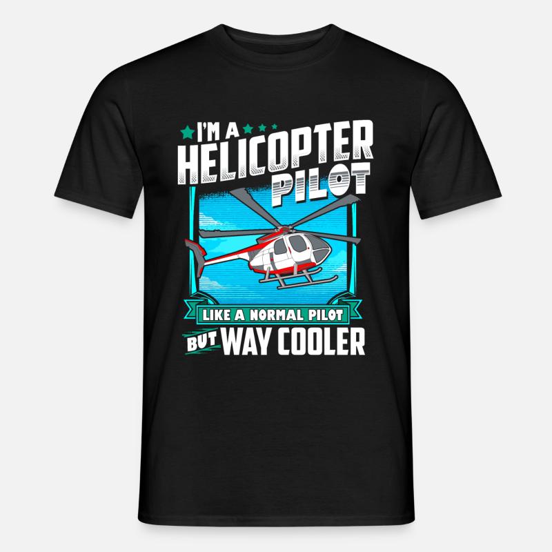 Heli Hubschrauber Pilot Helikopter Geschenk - Männer T-Shirt - Schwarz