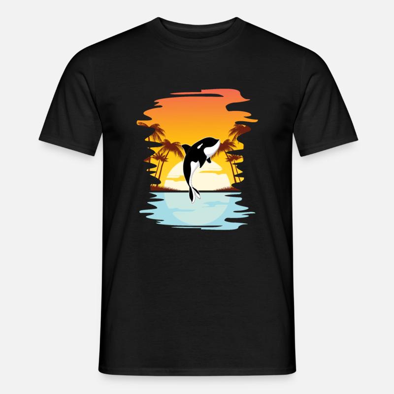 Schwertwal Killerwal Orca - Männer T-Shirt - Schwarz