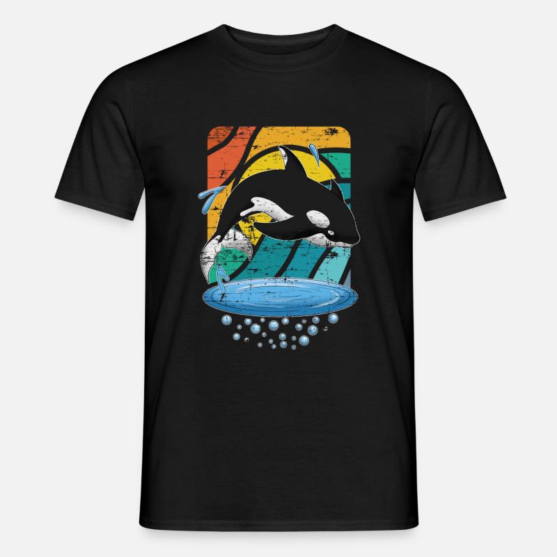 Schwertwal Killerwal Orca - Männer T-Shirt - Schwarz