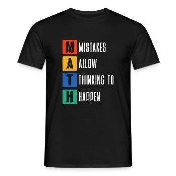 Mathematik Naturwissenschaft Nerd Geschenk Mathe - Männer T-Shirt - Schwarz - Vorne - AI Model Male 178 light (178cm)
