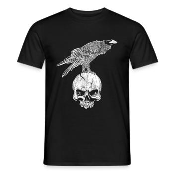 Nordische Mythologie Geschenk Rabe Krähe - Männer T-Shirt - Schwarz - Vorne - AI Model Male 178 light (178cm)