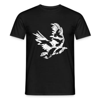 Halloween cadeau oiseau corbeau corbeau - T-shirt homme - noir - Devant - AI Model Male 178 light (178cm)