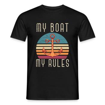 Skipper de marin - T-shirt homme - noir - Devant - AI Model Male 178 light (178cm)