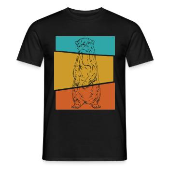 Loutres - T-shirt homme - noir - Devant - AI Model Male 178 light (178cm)