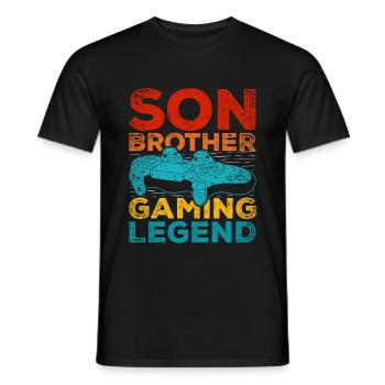Gaming - Männer T-Shirt - Schwarz - Vorne - AI Model Male 178 light (178cm)