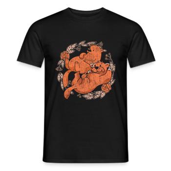 Water Marten Animal Gift Otter Otter - Men's T-Shirt - black - Front - AI Model Male 178 light (178cm)