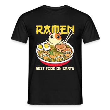 Anime Japon Kawaii cadeau Ramen - T-shirt homme - noir - Devant - AI Model Male 178 light (178cm)