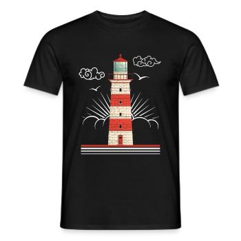 Lighthouse - Men's T-Shirt - black - Front - AI Model Male 178 light (178cm)