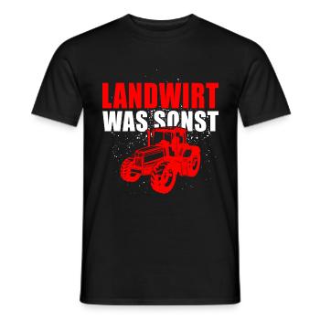 Landwirt was sonst - Männer T-Shirt - Schwarz - Vorne - AI Model Male 178 light (178cm)