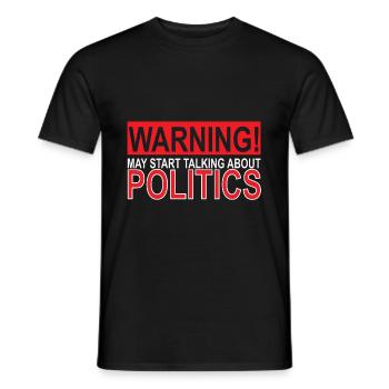 Politics TShirt - Men's T-Shirt - black - Front - AI Model Male 178 light (178cm)