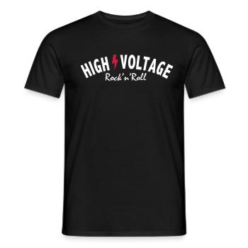 High/Voltage Fanshirt - Männer T-Shirt - Schwarz - Vorne - AI Model Male 178 light (178cm)