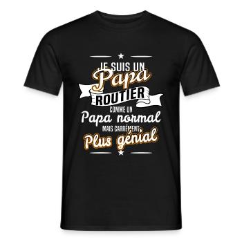 Routier - T-shirt homme - noir - Devant - AI Model Male 178 light (178cm)