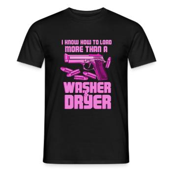 I Know How To Load More Than A Washer Policier - T-shirt homme - noir - Devant - AI Model Male 178 light (178cm)