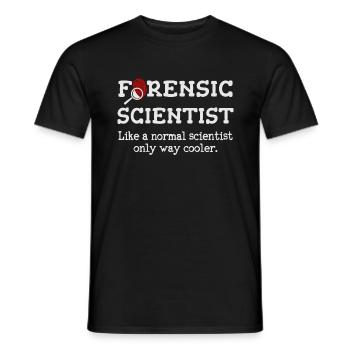 Forensic Scientist, Forensic science Investigator - Men's T-Shirt - black - Front - AI Model Male 178 light (178cm)