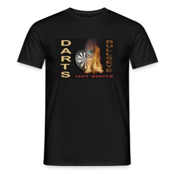 Darts, Dart, Darten, Pfeile, Dartscheibe,dartboard - Männer T-Shirt - Schwarz - Vorne - AI Model Male 178 light (178cm)