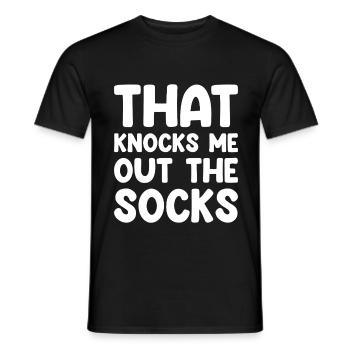 That Knocks Me Out The Socks - Men's T-Shirt - black - Front - AI Model Male 178 light (178cm)