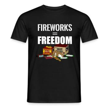 Freedom Fireworks - Männer T-Shirt - Schwarz - Vorne - AI Model Male 178 light (178cm)