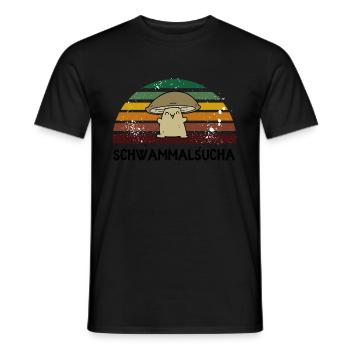 Schwammalsucha - Pilzsammler auf bayrisch - Männer T-Shirt - Schwarz - Vorne - AI Model Male 178 light (178cm)