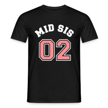 Mid Sis 02 - Middle Sister - Mittlere Schwester - Männer T-Shirt - Schwarz - Vorne - AI Model Male 178 light (178cm)