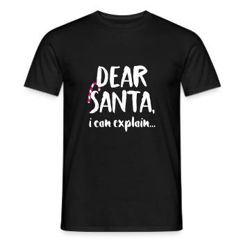 Christmas Dear Santa i can explain - Männer T-Shirt - Schwarz - Vorne - AI Model Male 178 light (178cm)