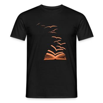 Chemise de livre - T-shirt homme - noir - Devant - AI Model Male 178 light (178cm)