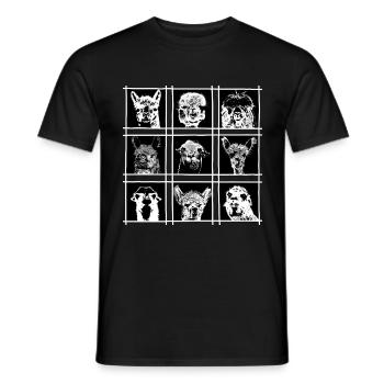 Lama alpaga alpaga animaux cadeau idée - T-shirt homme - noir - Devant - AI Model Male 178 light (178cm)