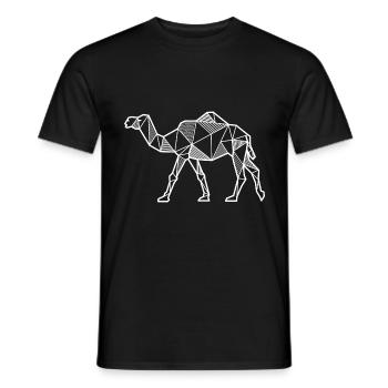 Camel geometric gift hipster modern lines - Men's T-Shirt - black - Front - AI Model Male 178 light (178cm)