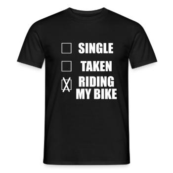 Énonciations drôles simples motard motard vélo disant - T-shirt homme - noir - Devant - AI Model Male 178 light (178cm)