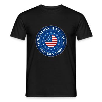 Operation Just Cause 1989 Panama - Men's T-Shirt - black - Front - AI Model Male 178 light (178cm)