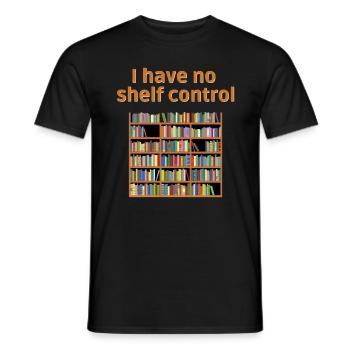 Livre de rat de bibliothèque Je n'ai pas d'étagère de contrôle d'étagère - T-shirt homme - noir - Devant - AI Model Male 178 light (178cm)
