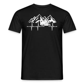 Prise en charge avec cabine de vie, cabine de dépose cardiaque - T-shirt homme - noir - Devant - AI Model Male 178 light (178cm)